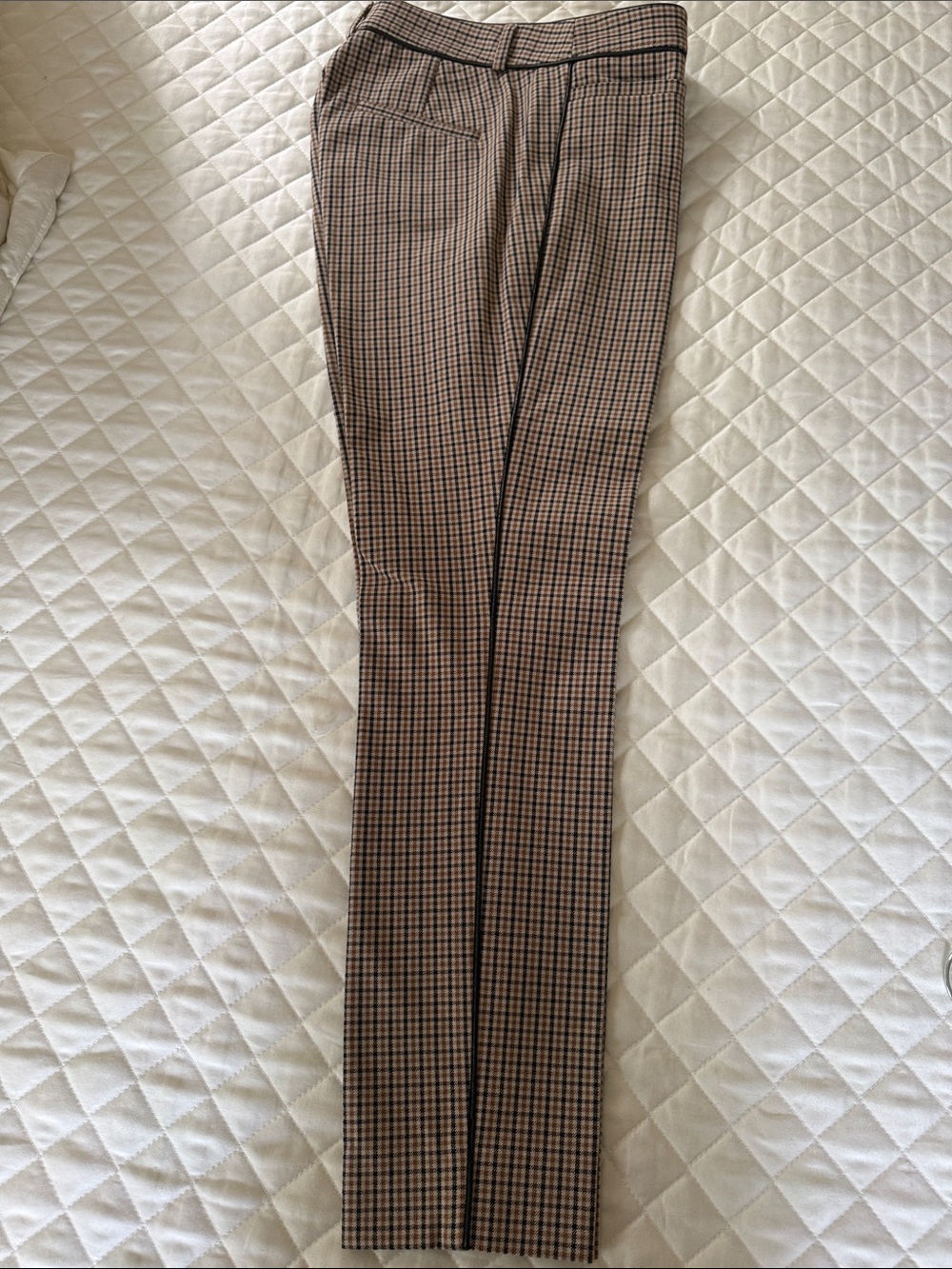 Banana Republic SLOAN women’s Brown Check Pants. LIKE NEW! Size 2